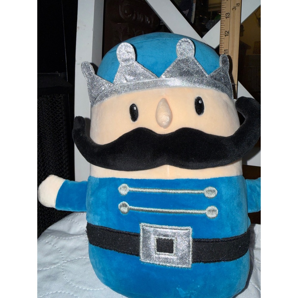 Dan Dee Nutcracker Plush Blue Silver Holiday Collector's Choice 12 Inch Mustache
